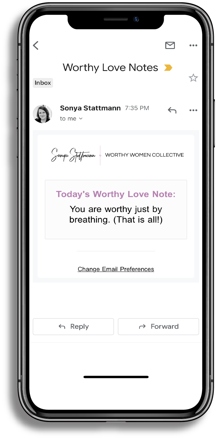 Self Worth Affirmations Women in business podcast phone