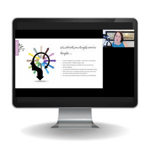 Monitor with example of corporate speaking keynote