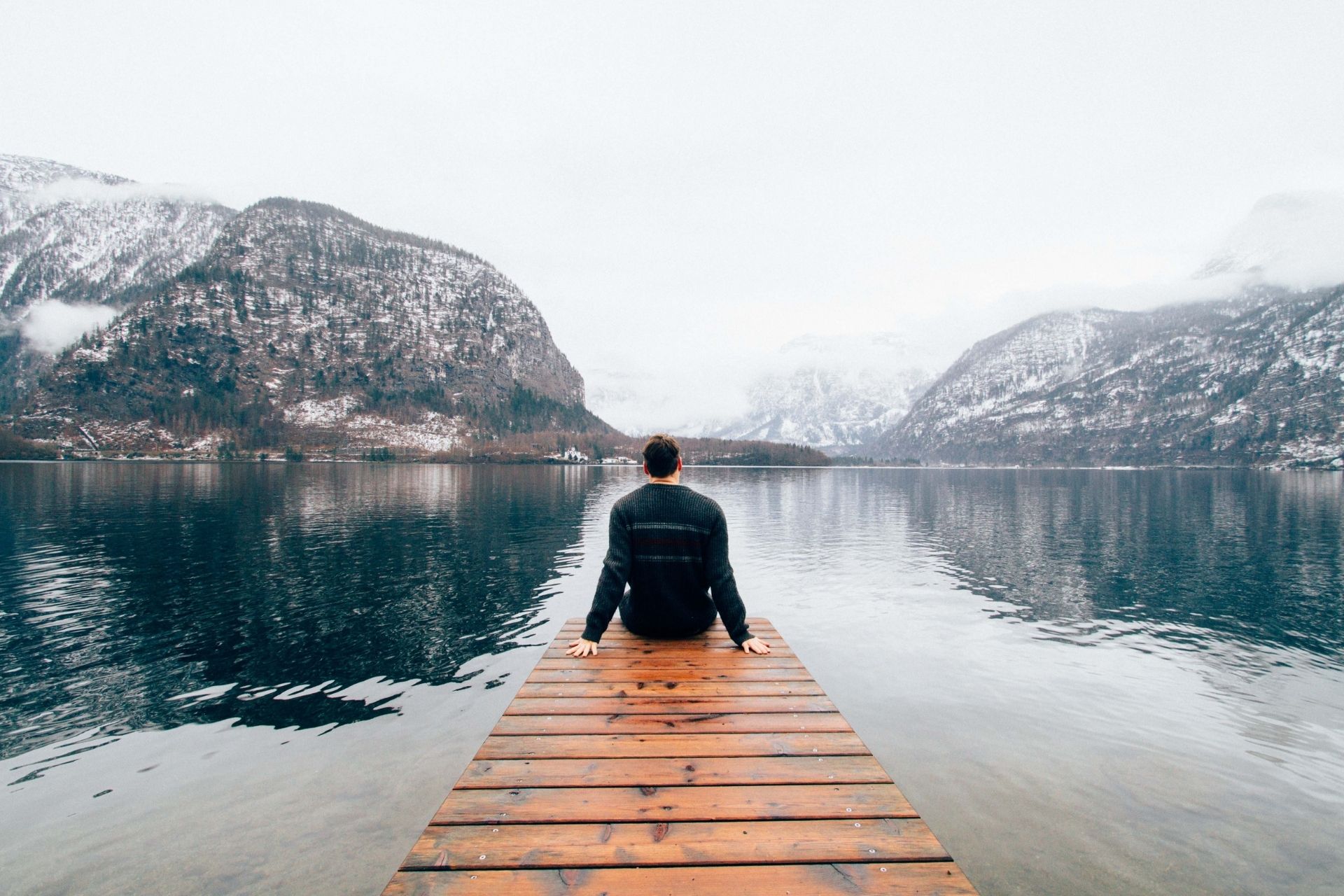 Picture of man on dock after stress management coaching