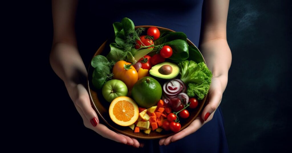 Bowl of healthy food representing achieving wellness through nutrition
