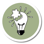 Lightbulb with puzzle piece representing clarity and integrated decision-making