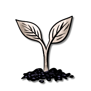 illustration of seedling coming out of dirt representing the growth of new habits