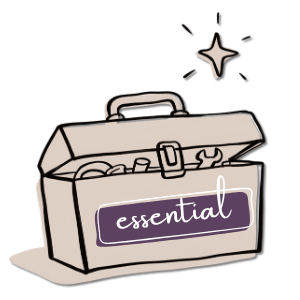 illustration of toolbox representing essential tools for nervous system regulation in the burnout recovery roadmap