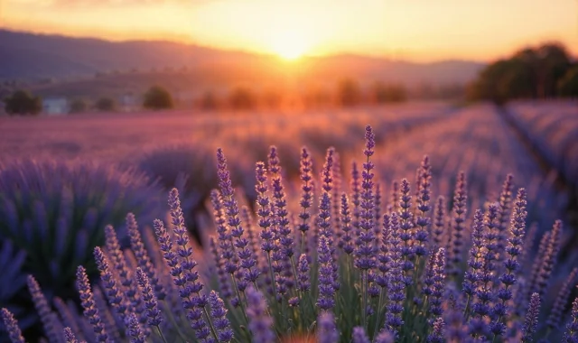 lavender field with sunlight in the distance representing nervous system regulation mobile version