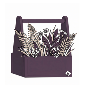 illustration of wooden toolbox with flowers coming out representing a new set of tools