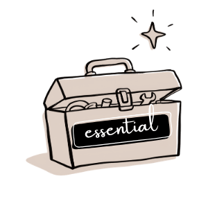 Illustration of toolbox representing the essential tools in Burnout Recovery Roadmap