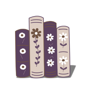 Illustration of books stacked side by side representing Sonya's secret pleasure.