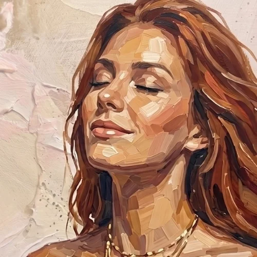 Illustration of woman with eyes closed representing one-to-one retreats